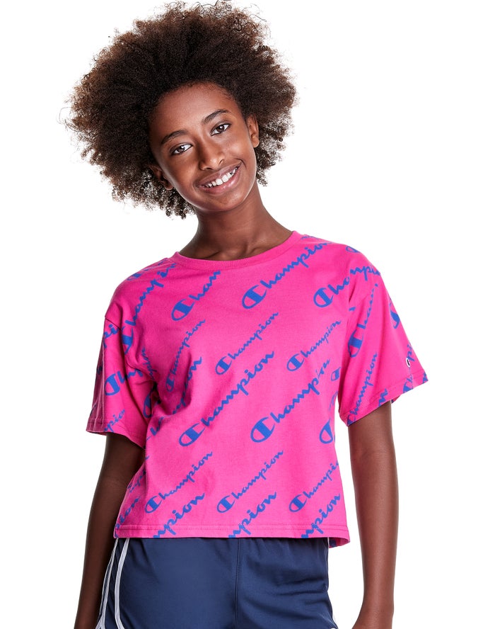 womens pink champion t shirt