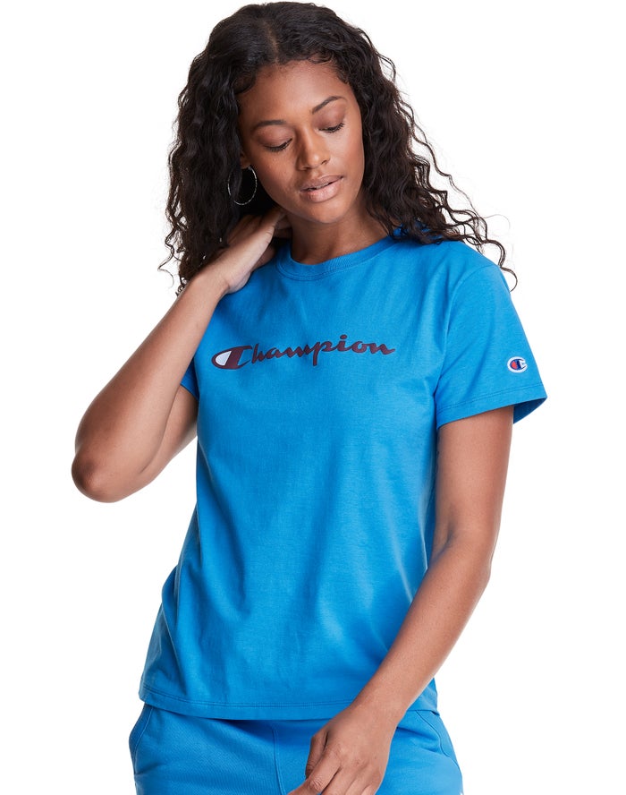 blue champion shirt womens