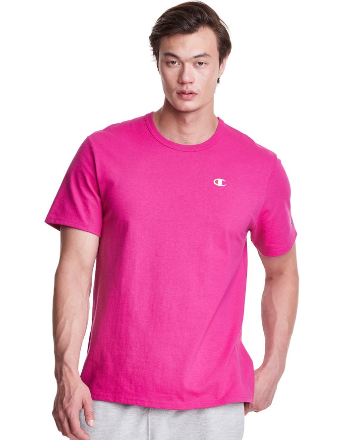 mens pink champion t shirt